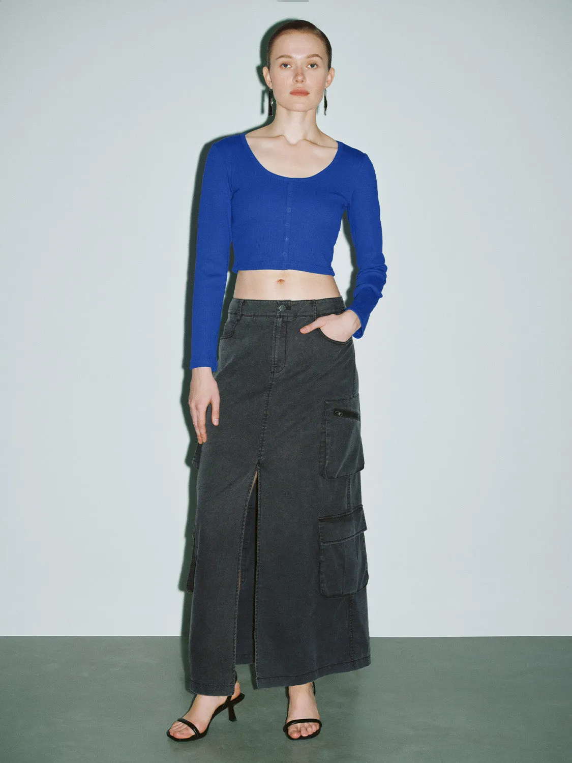 Split Hem A-Line Skirts sold by Urban Revivo product image thumbnail 5