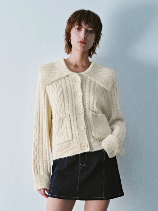 Wide Lapel Knitted Cardigans sold by Urban Revivo