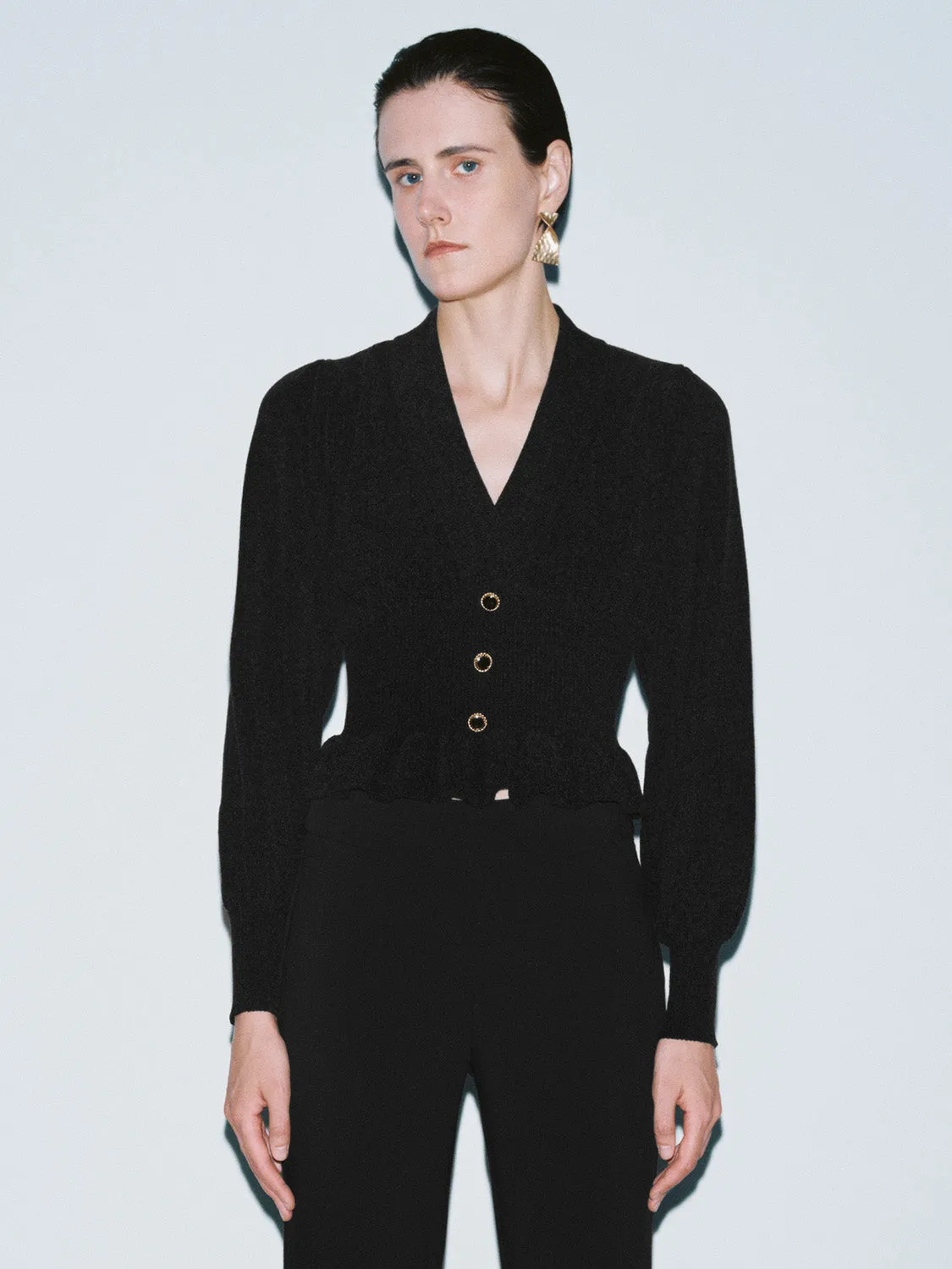 Skinny Ruffle Hem Knitted T-Shirts sold by Urban Revivo