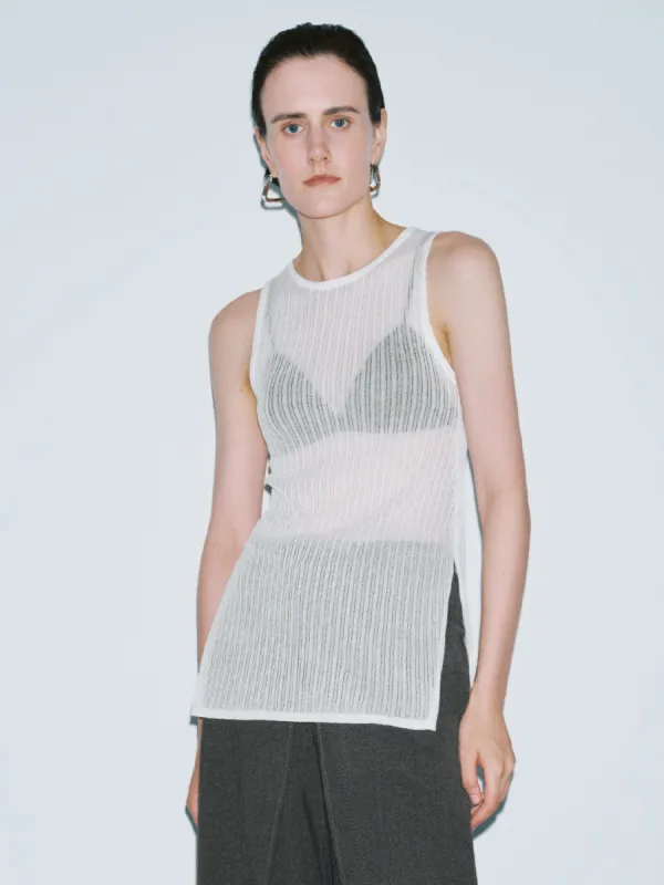 Sleeveless Skinny Knitted T-Shirts sold by Urban Revivo
