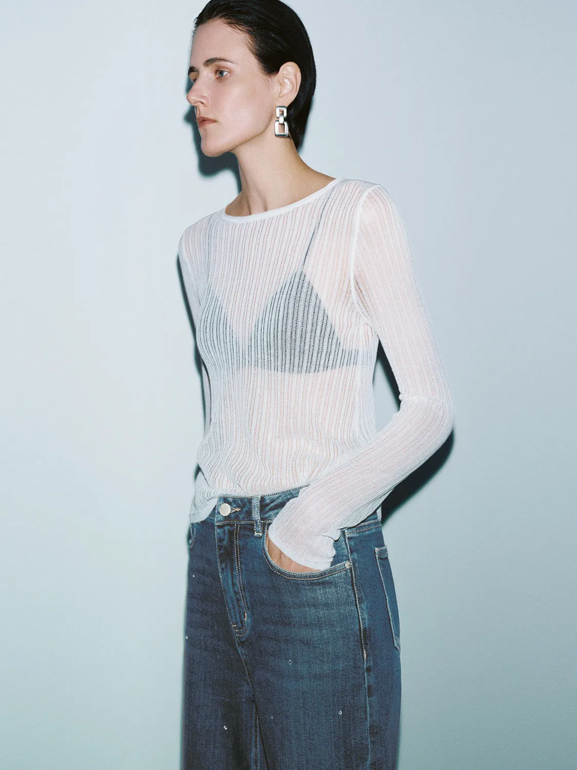 Skinny Knitted T-Shirts sold by Urban Revivo product image thumbnail 2