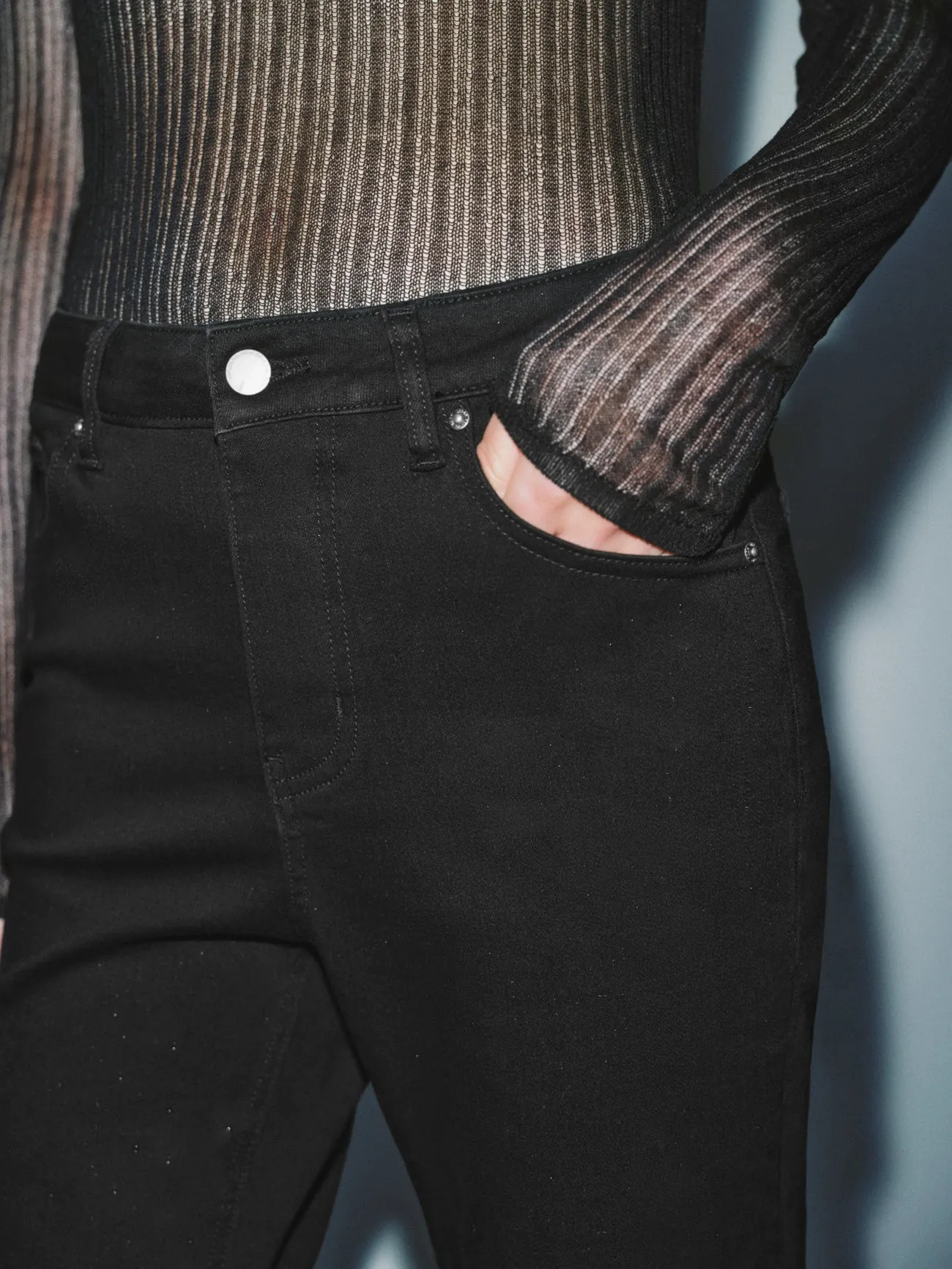 Skinny Flared Leg Jeans sold by Urban Revivo product image thumbnail 4