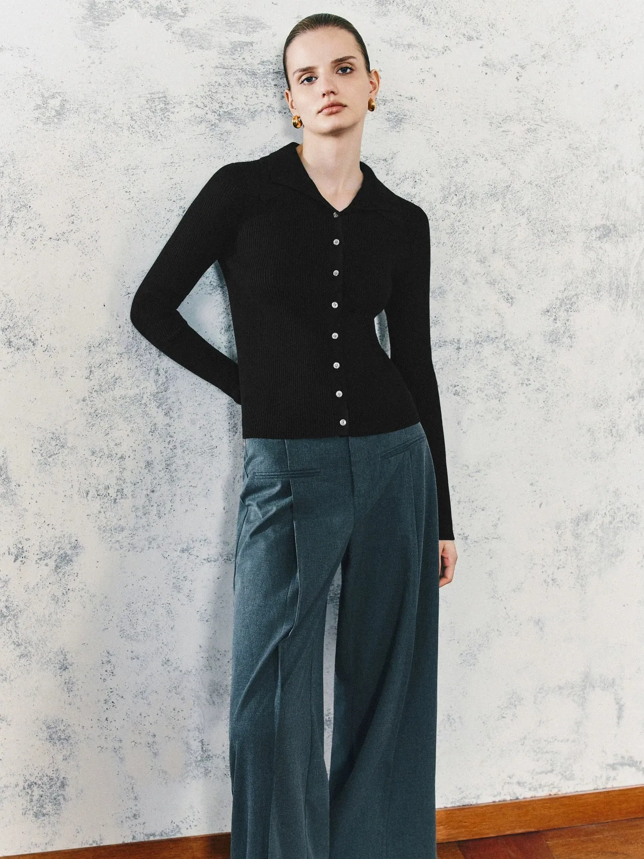 Skinny Cropped Knitted Cardigans sold by Urban Revivo product image thumbnail 2