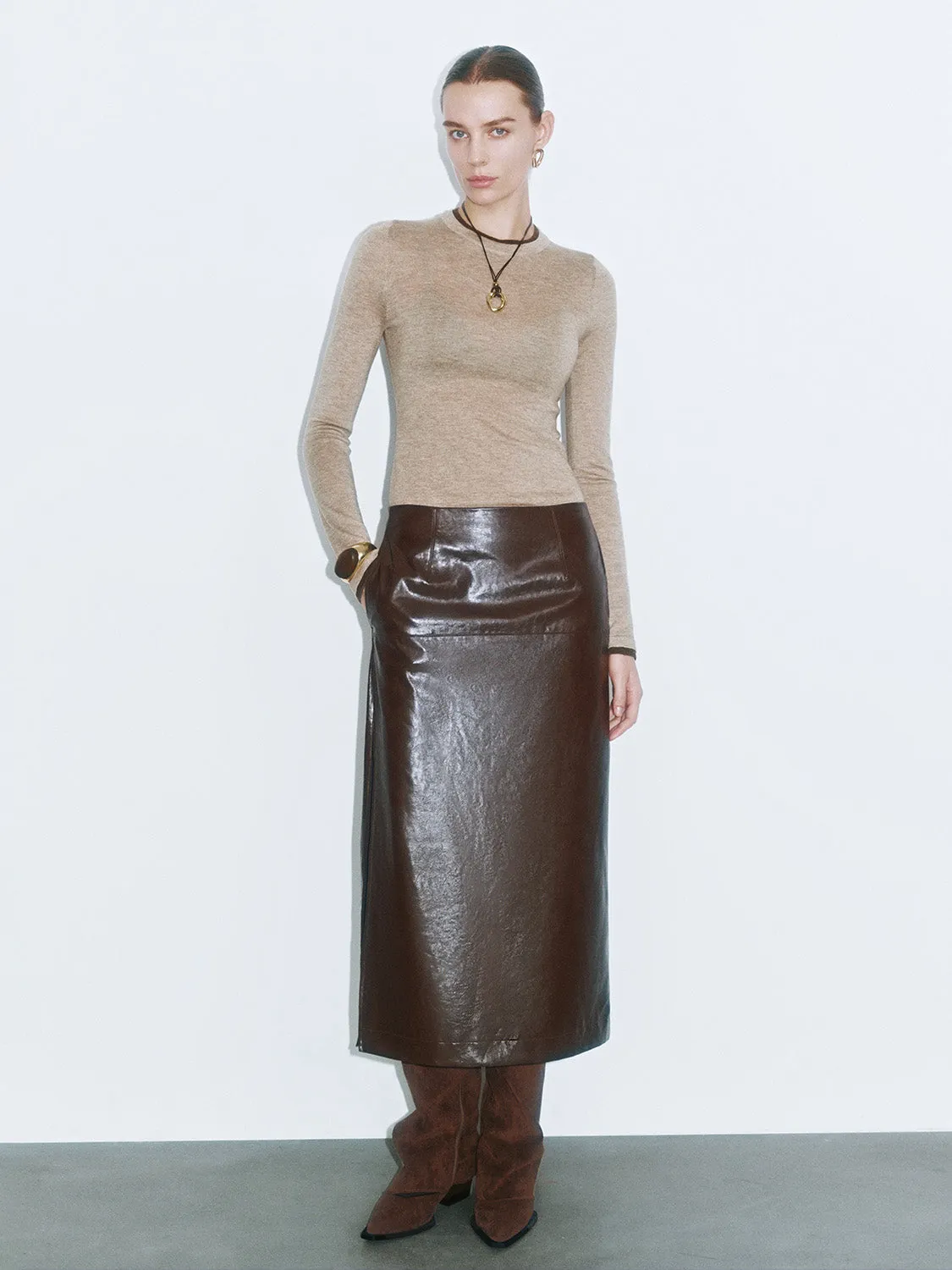 Skinny Knitted T-Shirts sold by Urban Revivo product image thumbnail 4