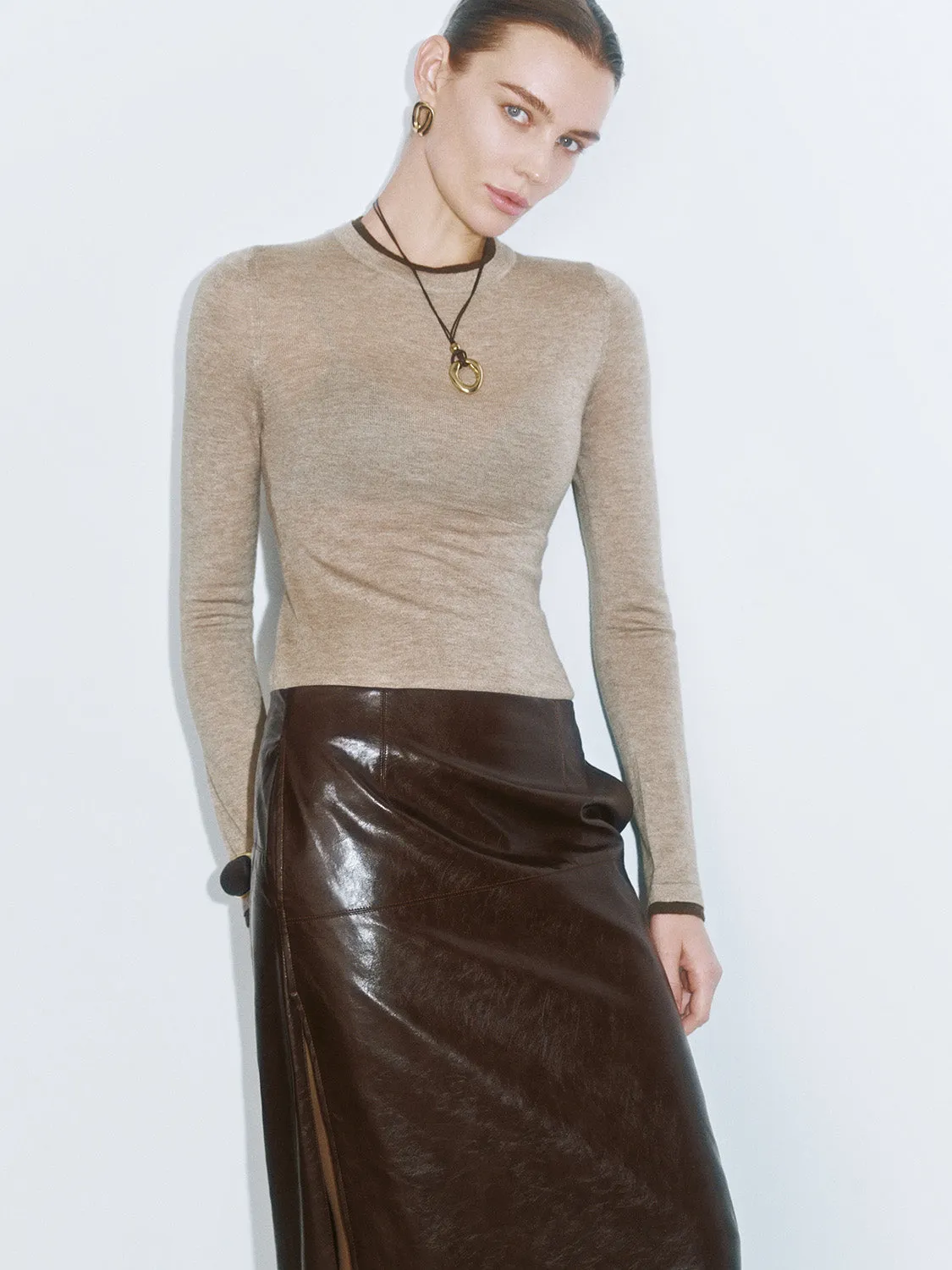 Skinny Knitted T-Shirts sold by Urban Revivo product image thumbnail 2