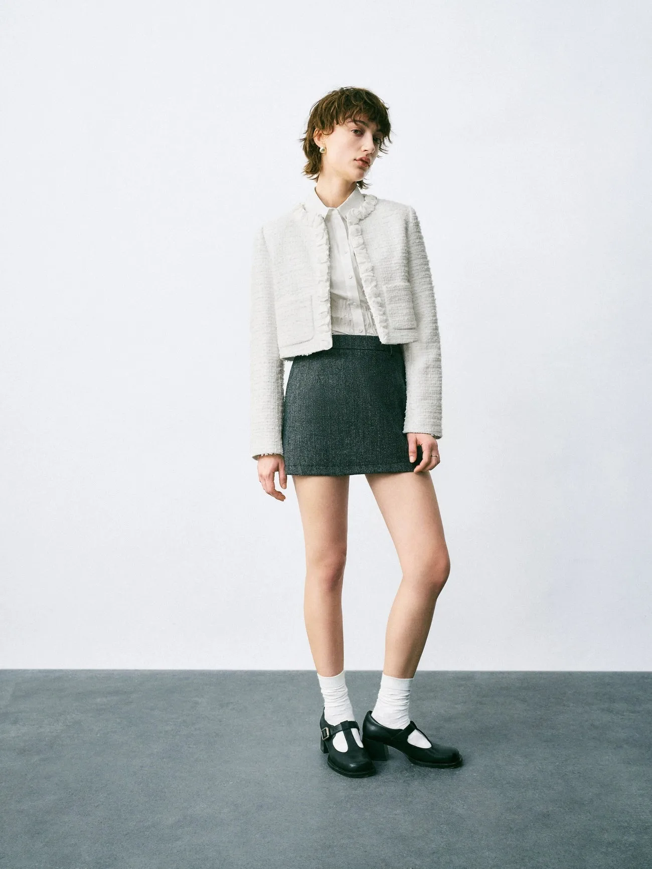 Ruffle Collar Outerwear Jackets sold by Urban Revivo