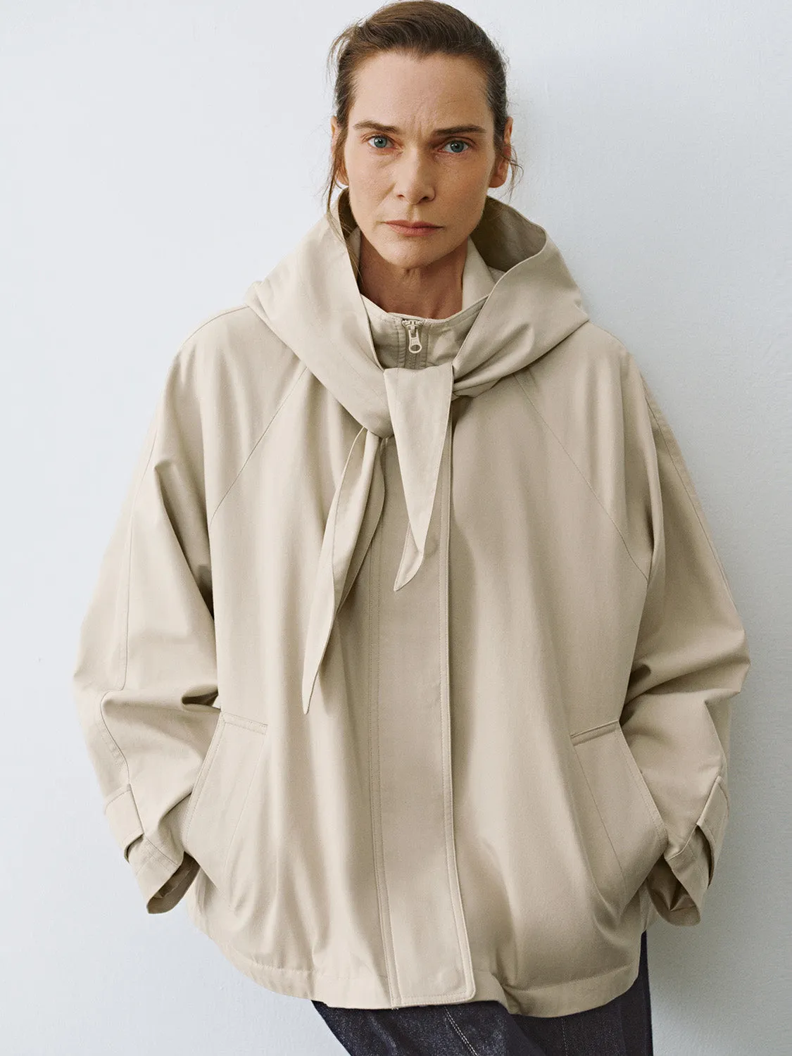 Ruffle Decor Zip Half Placket Jackets sold by Urban Revivo