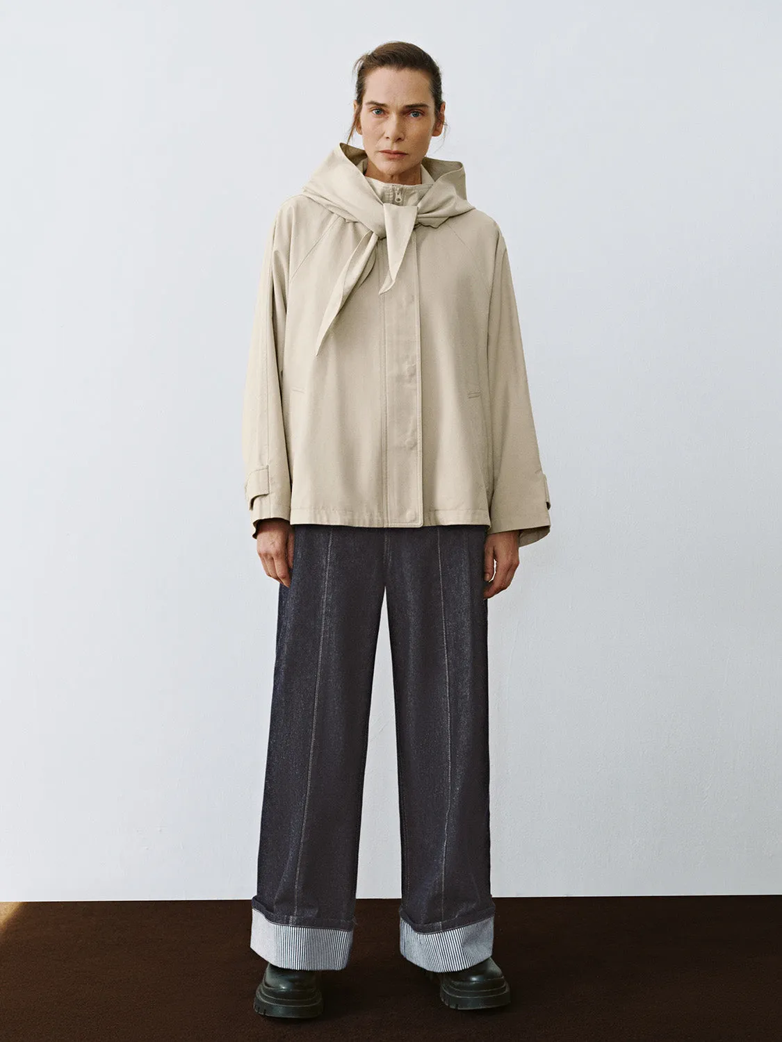 Ruffle Decor Zip Half Placket Jackets sold by Urban Revivo product image thumbnail 4