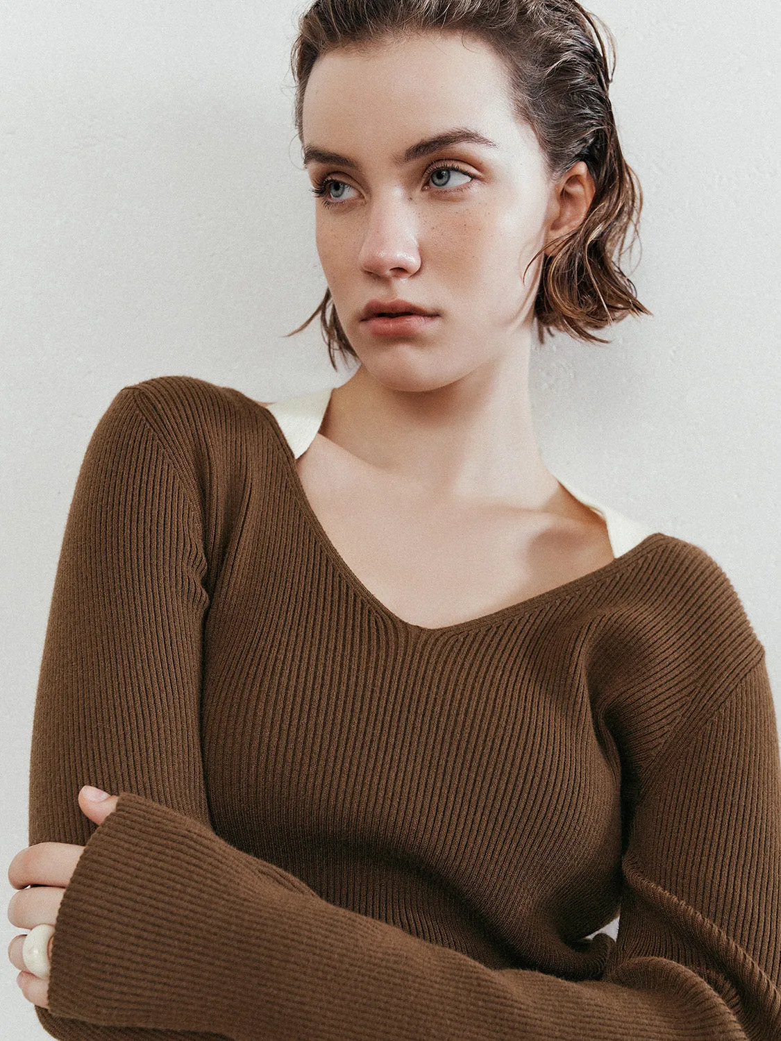 Rib Knitted T-Shirts sold by Urban Revivo product image thumbnail 5