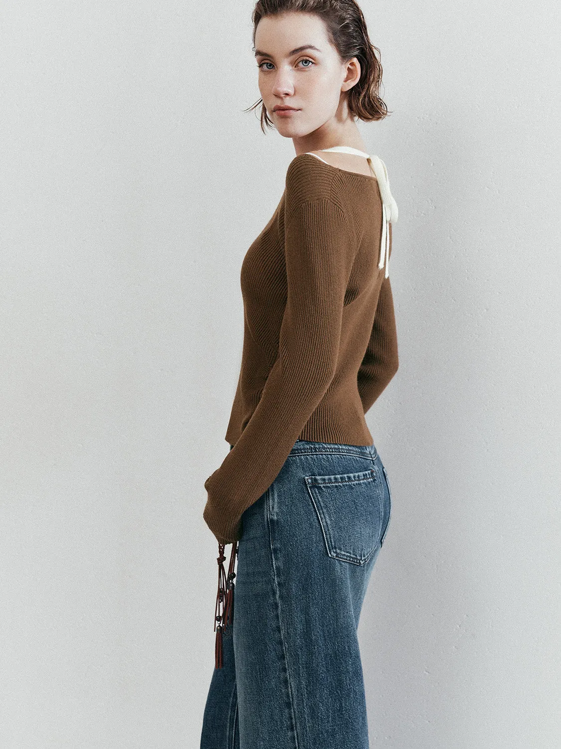 Rib Knitted T-Shirts sold by Urban Revivo product image thumbnail 2