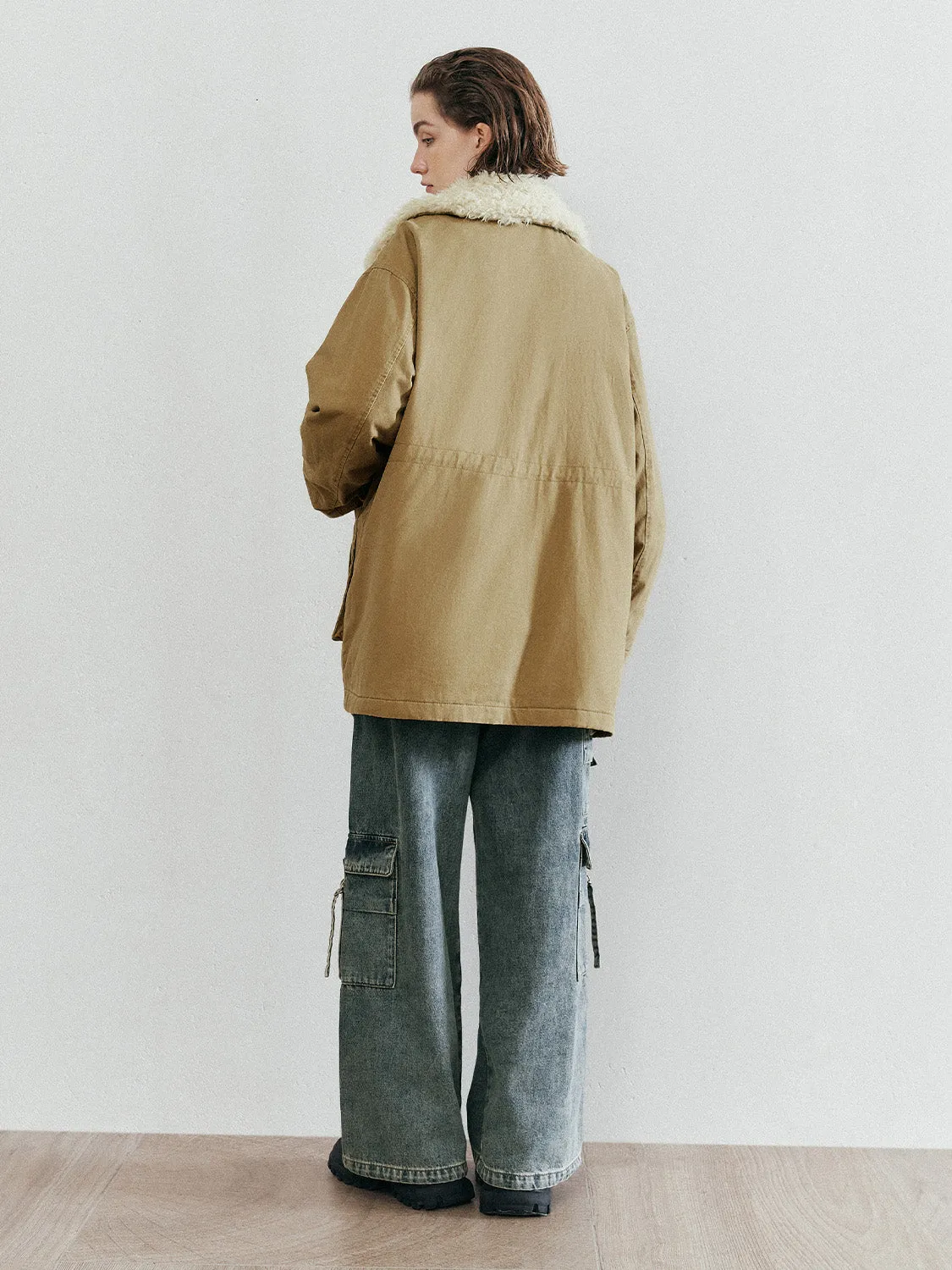 Sherpa Lapel Down Outerwear sold by Urban Revivo product image thumbnail 3