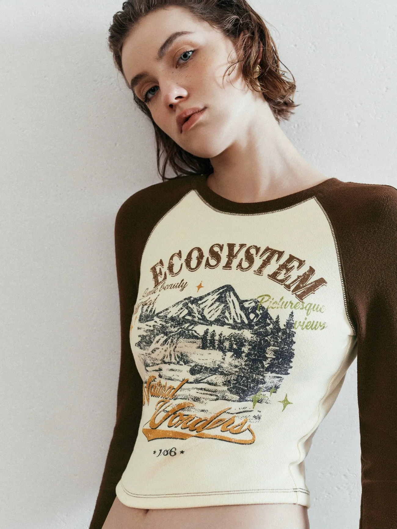 Raglan Sleeve Skinny T-Shirts sold by Urban Revivo product image thumbnail 3
