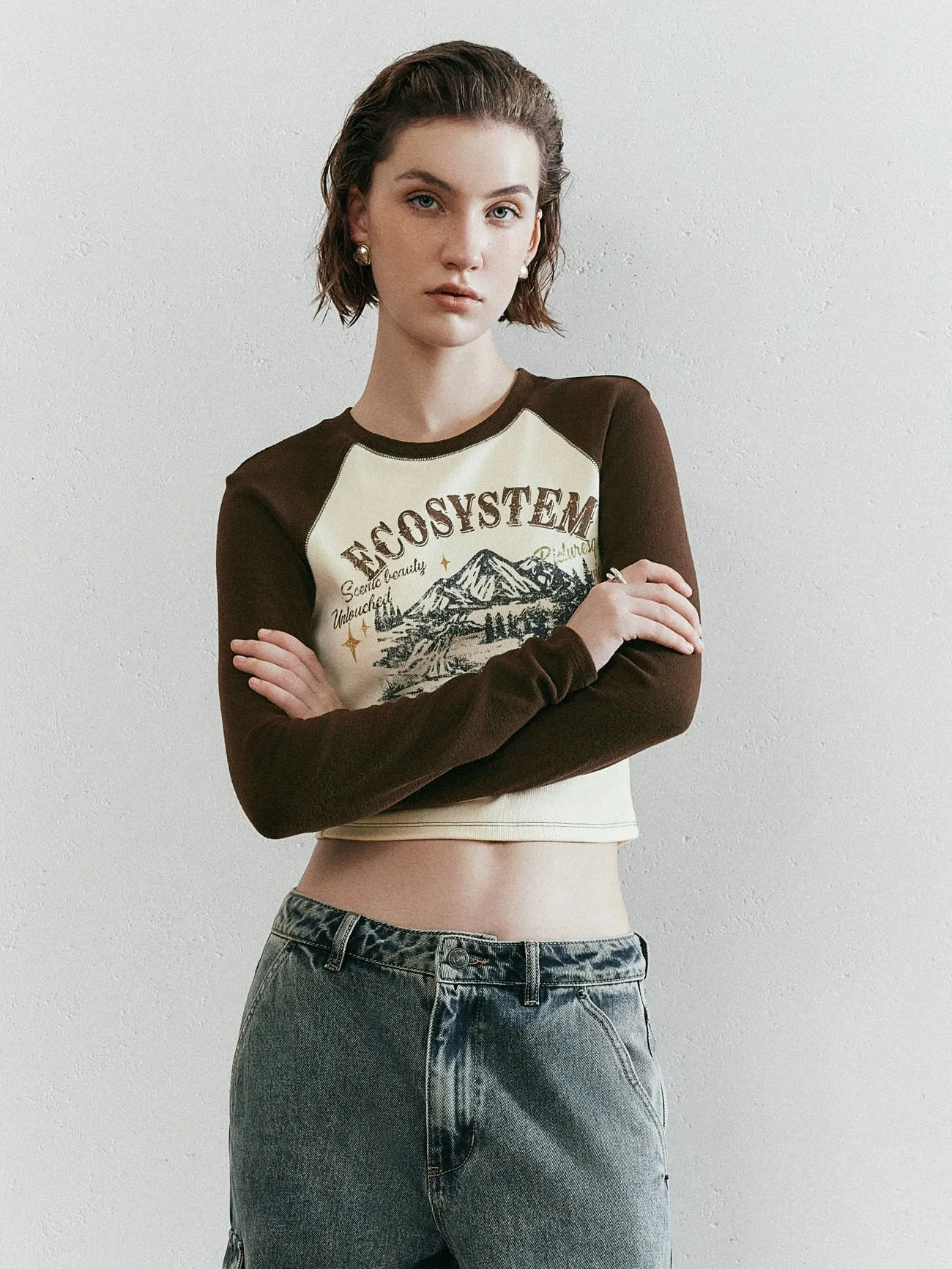 Raglan Sleeve Skinny T-Shirts sold by Urban Revivo product image thumbnail 2