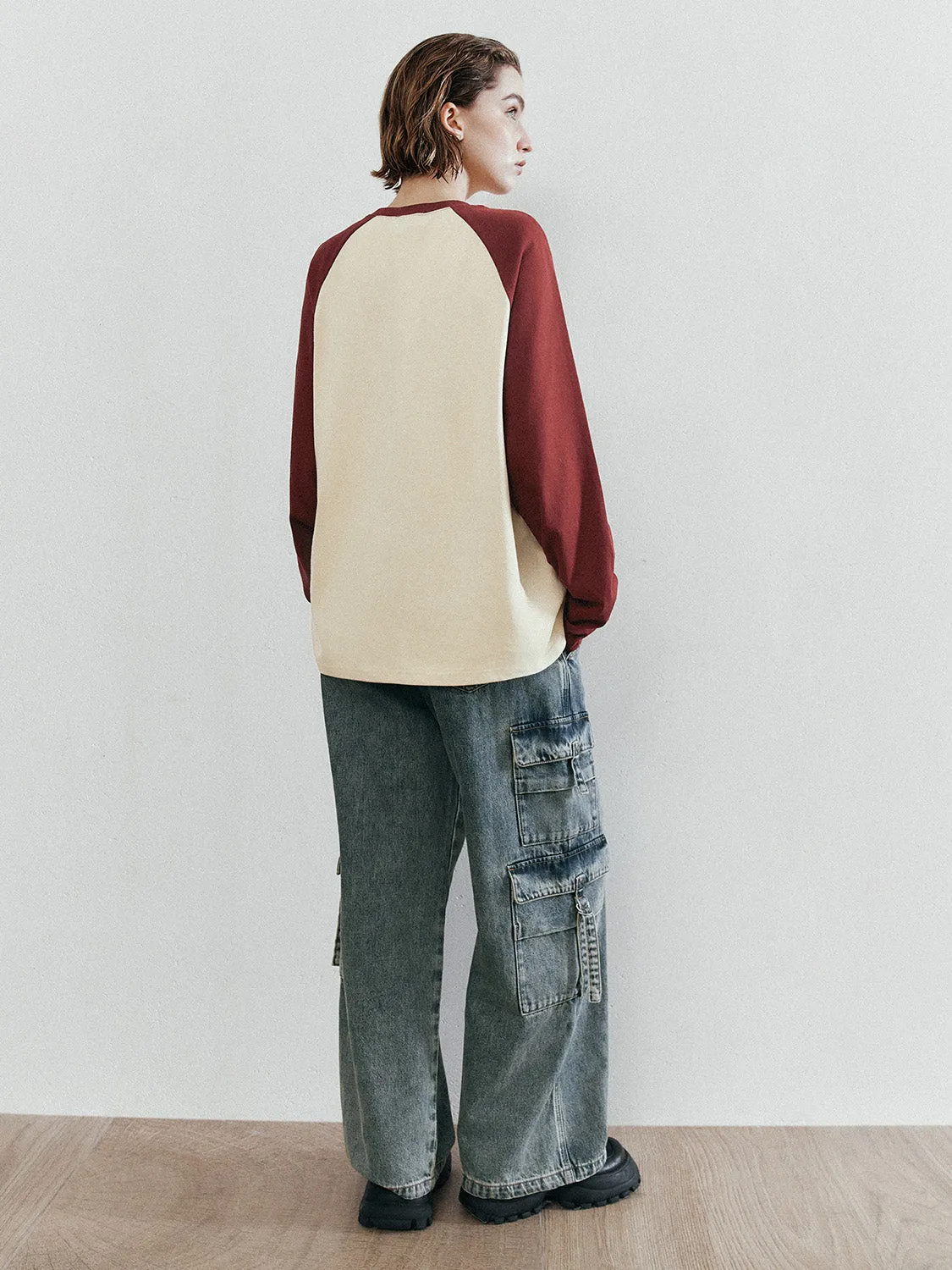 Raglan Sleeve Loose T-Shirts sold by Urban Revivo product image thumbnail 3