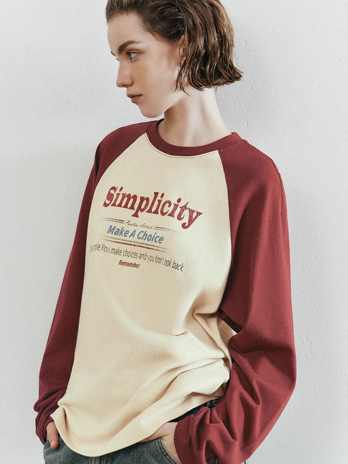 Raglan Sleeve Loose T-Shirts sold by Urban Revivo product image thumbnail 2