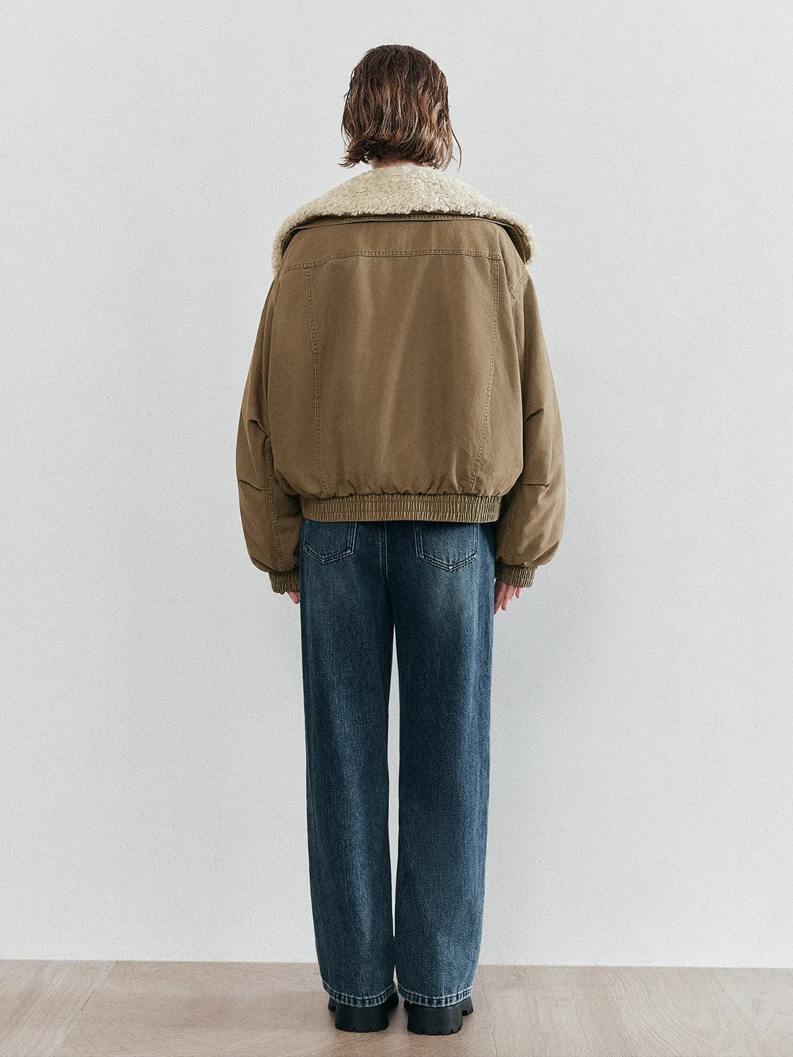 Sherpa Lapel Down Outerwear sold by Urban Revivo product image thumbnail 3