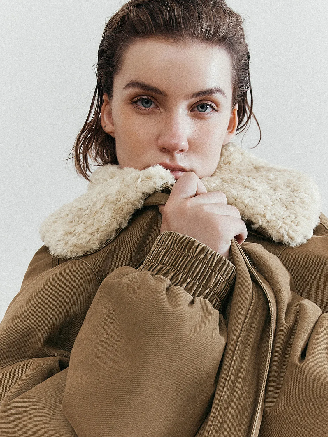 Sherpa Lapel Down Outerwear sold by Urban Revivo product image thumbnail 5