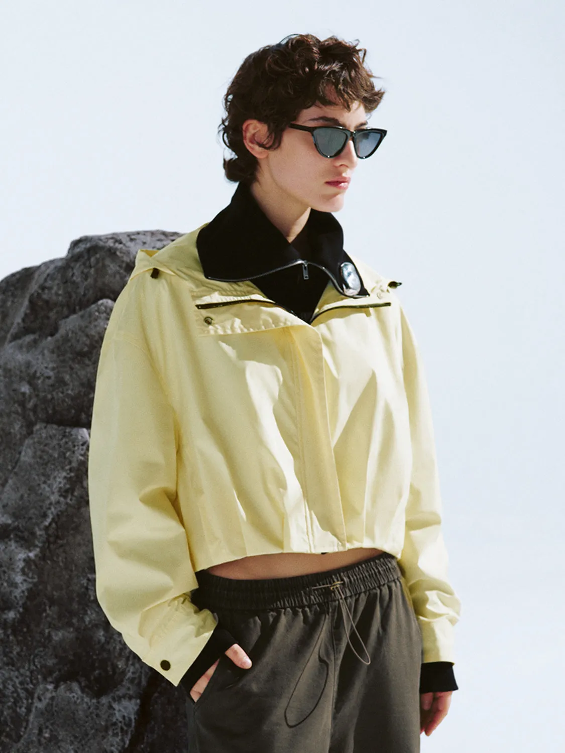 Outdoor Cropped Utility Jacket sold by Urban Revivo