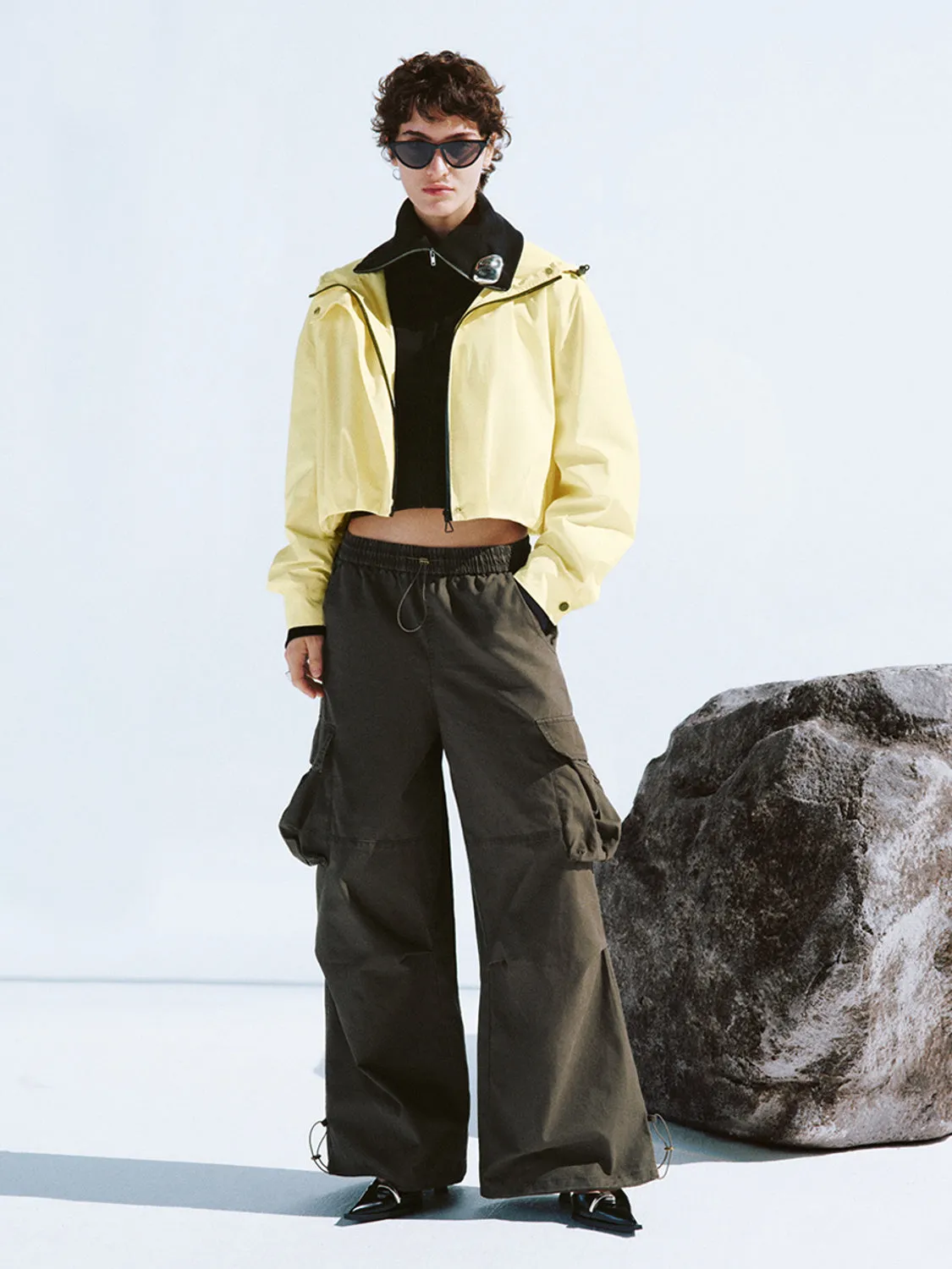Outdoor Cropped Utility Jacket sold by Urban Revivo product image thumbnail 4