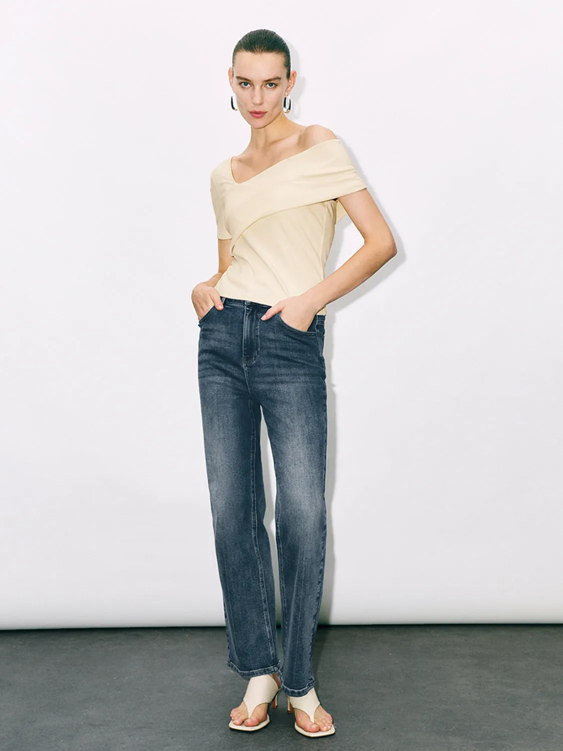 Off Shoulder Skinny T-Shirts sold by Urban Revivo product image thumbnail 4