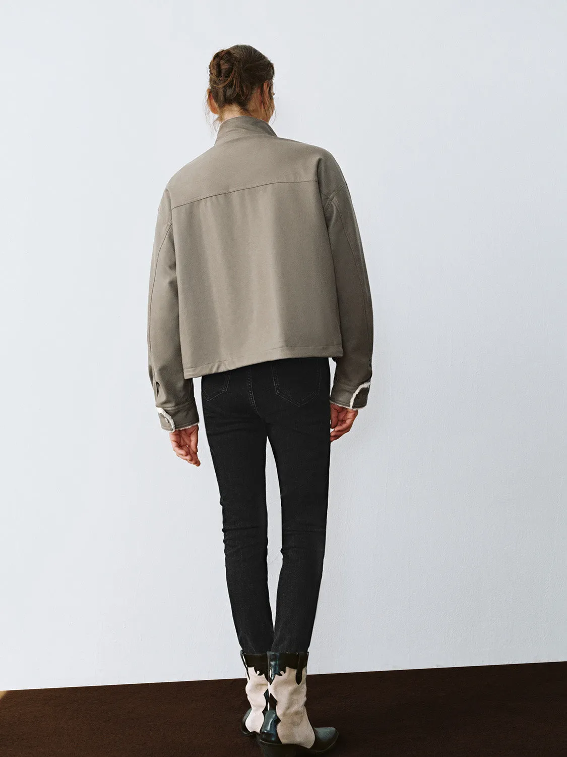 Leather Sherpa Lining Jackets sold by Urban Revivo product image thumbnail 3