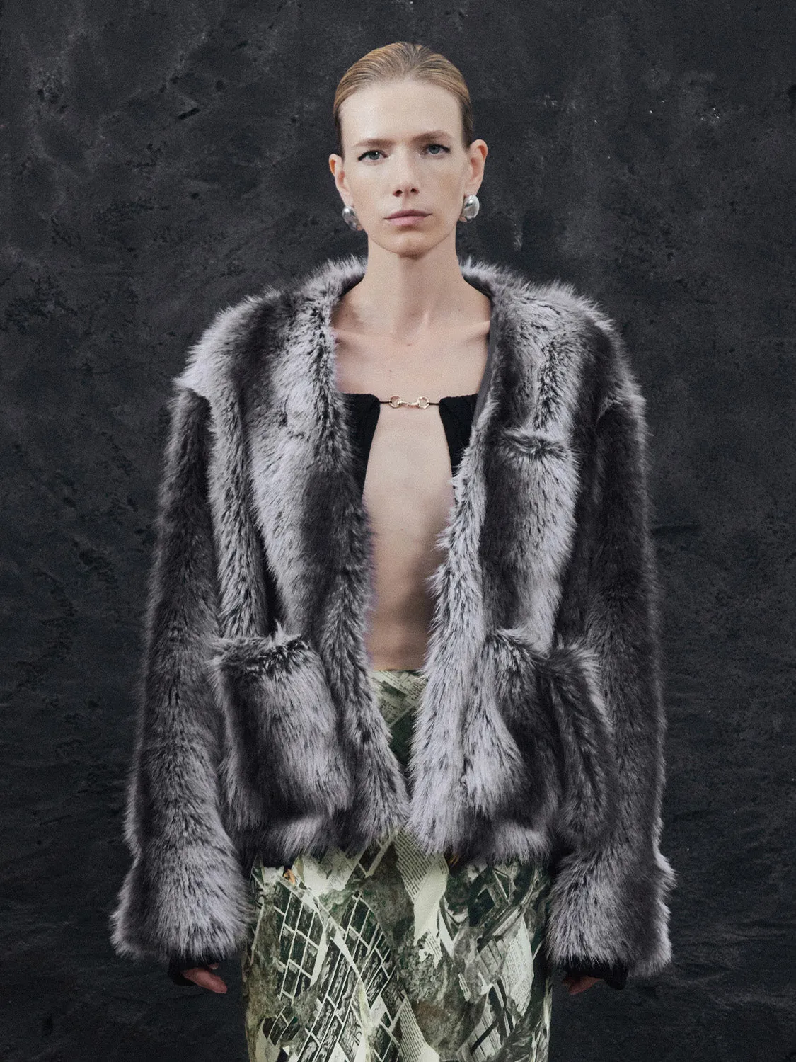 Loose Faux Fur Jackets sold by Urban Revivo