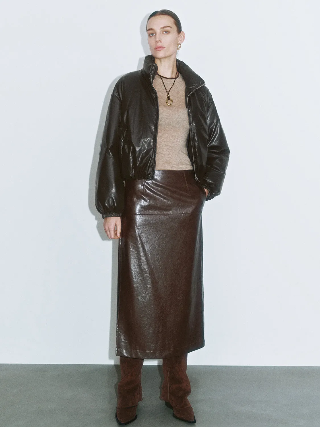 Leather Down Outerwear sold by Urban Revivo product image thumbnail 4