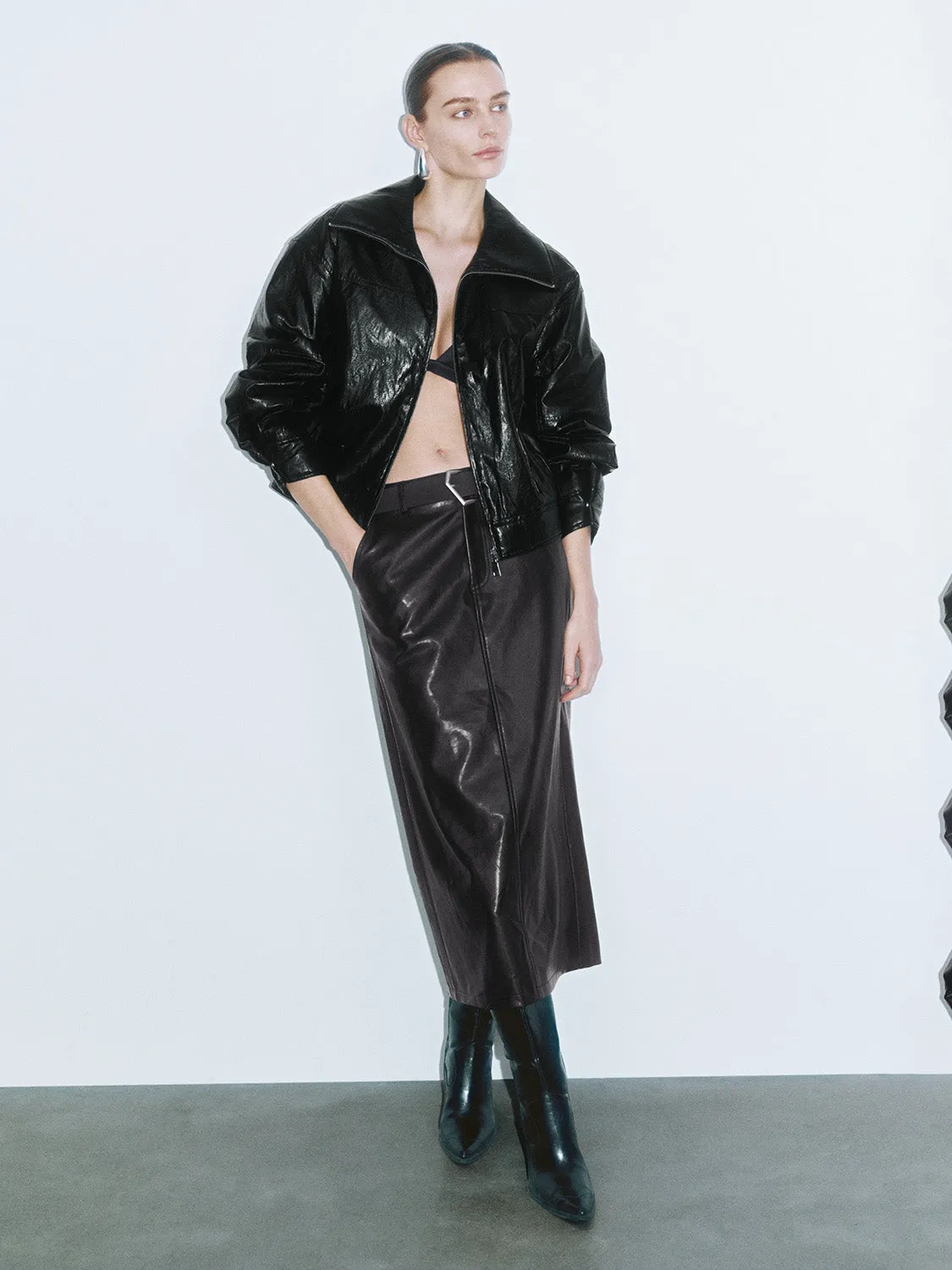 Leather Padded Coats sold by Urban Revivo product image thumbnail 4