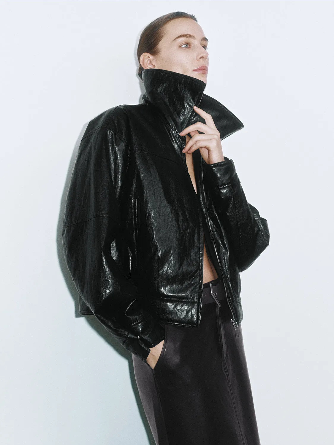 Leather Padded Coats sold by Urban Revivo product image thumbnail 2