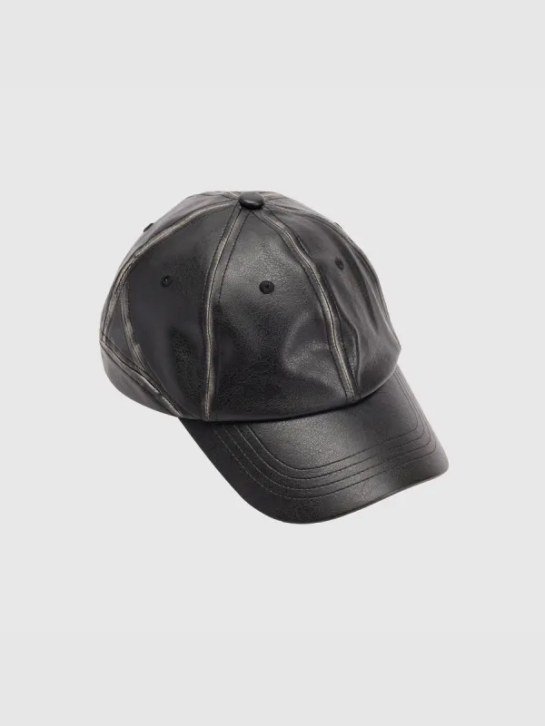 Leather Baseball Cap made by Urban Revivo