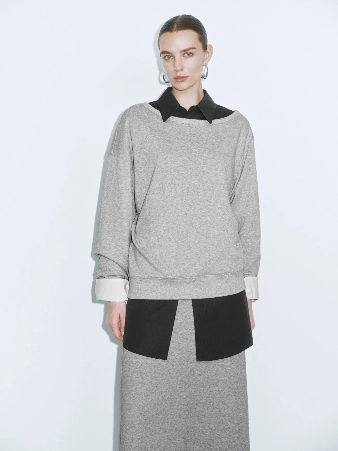 Long Sleeve Loose T-Shirts sold by Urban Revivo product image thumbnail 2