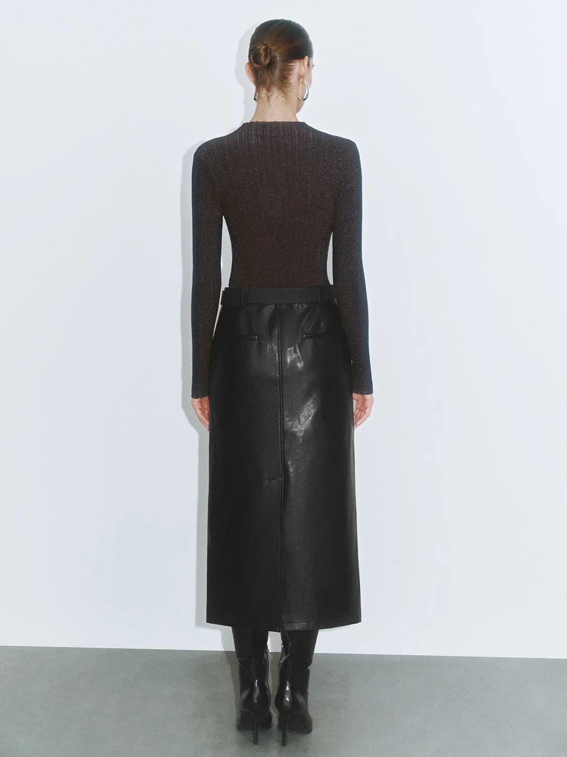 Long Sleeve Knitted T-Shirts sold by Urban Revivo product image thumbnail 3