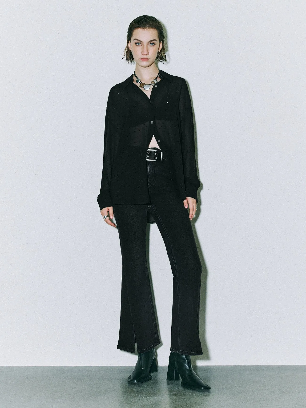 Mesh Button Up Shirts sold by Urban Revivo