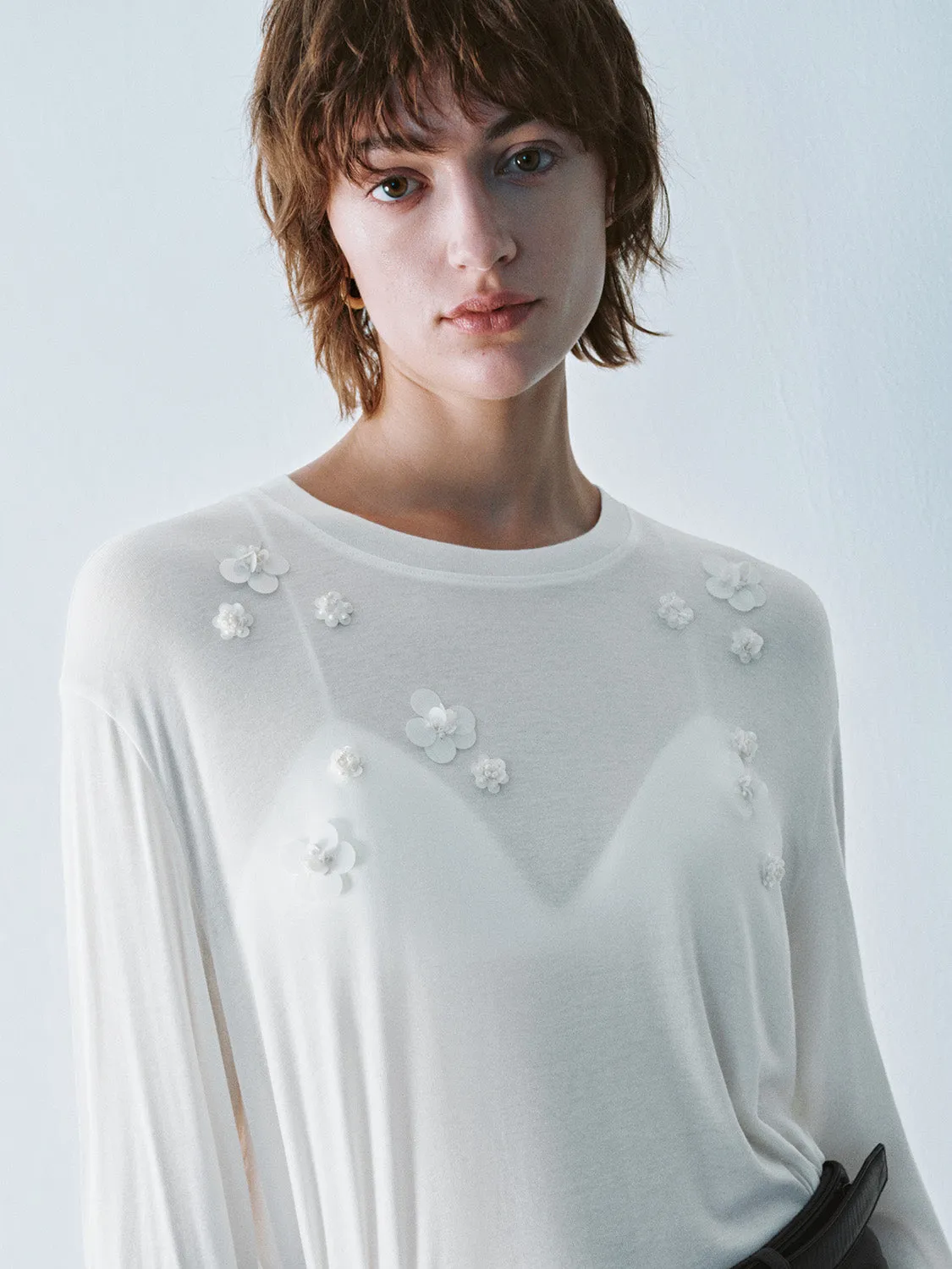 Long Sleeve Loose T-Shirts sold by Urban Revivo product image thumbnail 5