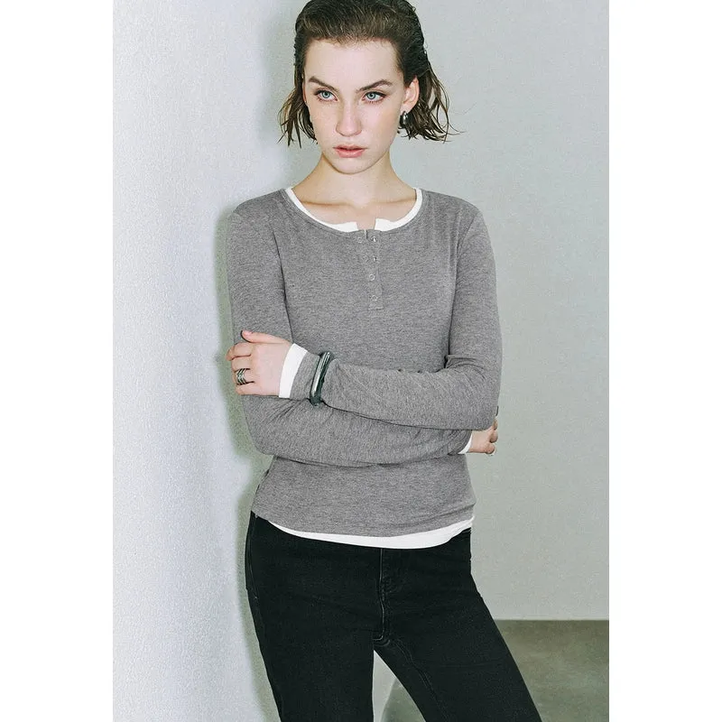 Long Sleeve Skinny T-Shirts sold by Urban Revivo product image thumbnail 5