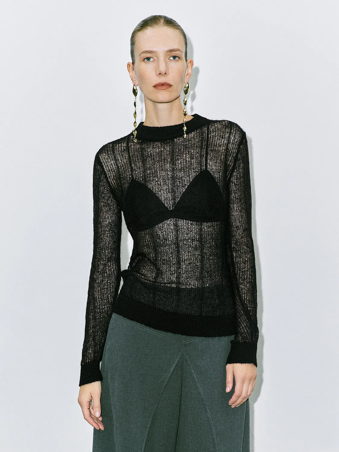 Mesh Knitted T-Shirts sold by Urban Revivo