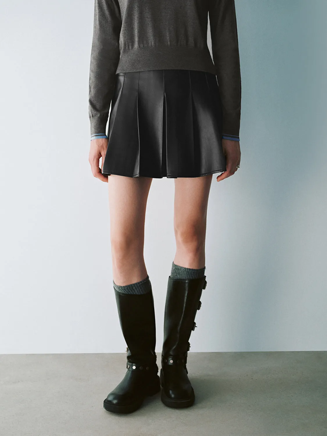 Leather A-Line Skirts sold by Urban Revivo product image thumbnail 2