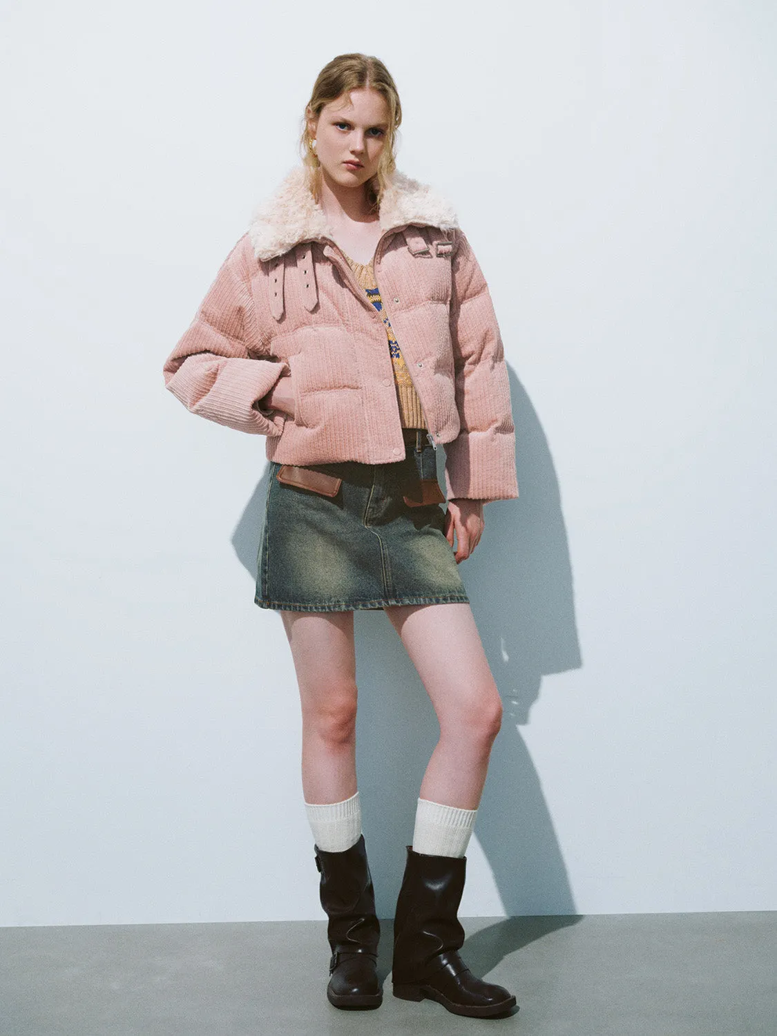 Faux Fur Collar Down Outerwear sold by Urban Revivo product image thumbnail 4