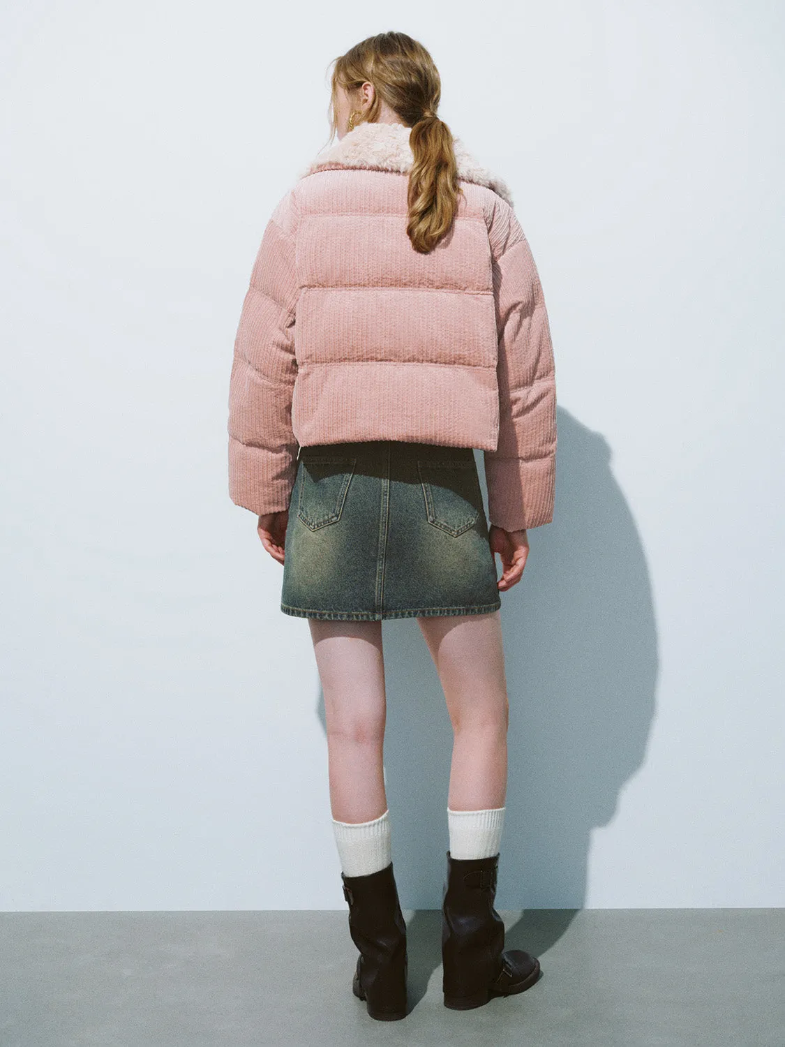 Faux Fur Collar Down Outerwear sold by Urban Revivo product image thumbnail 3