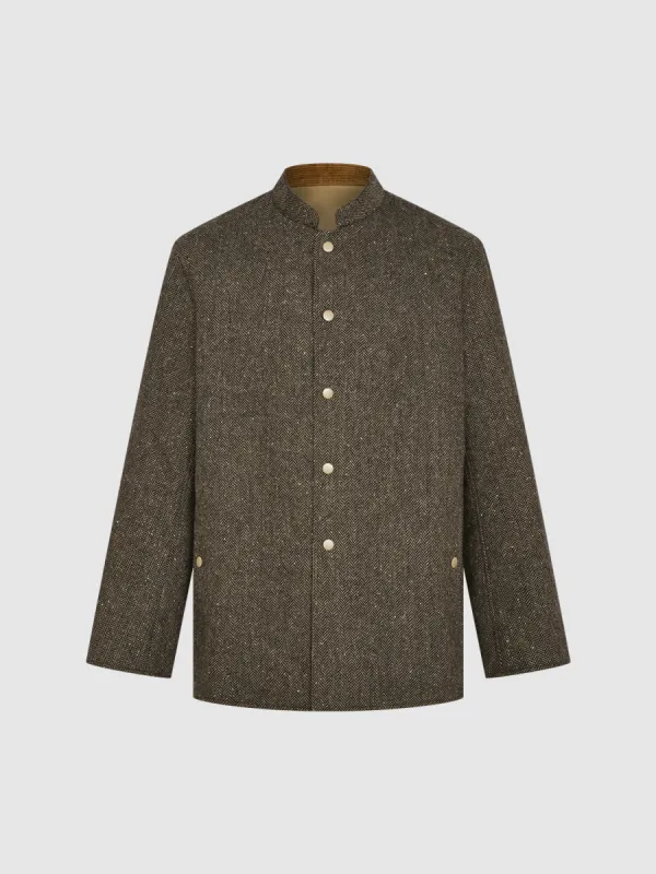 Guru Collar Tweed Jackets sold by Urban Revivo