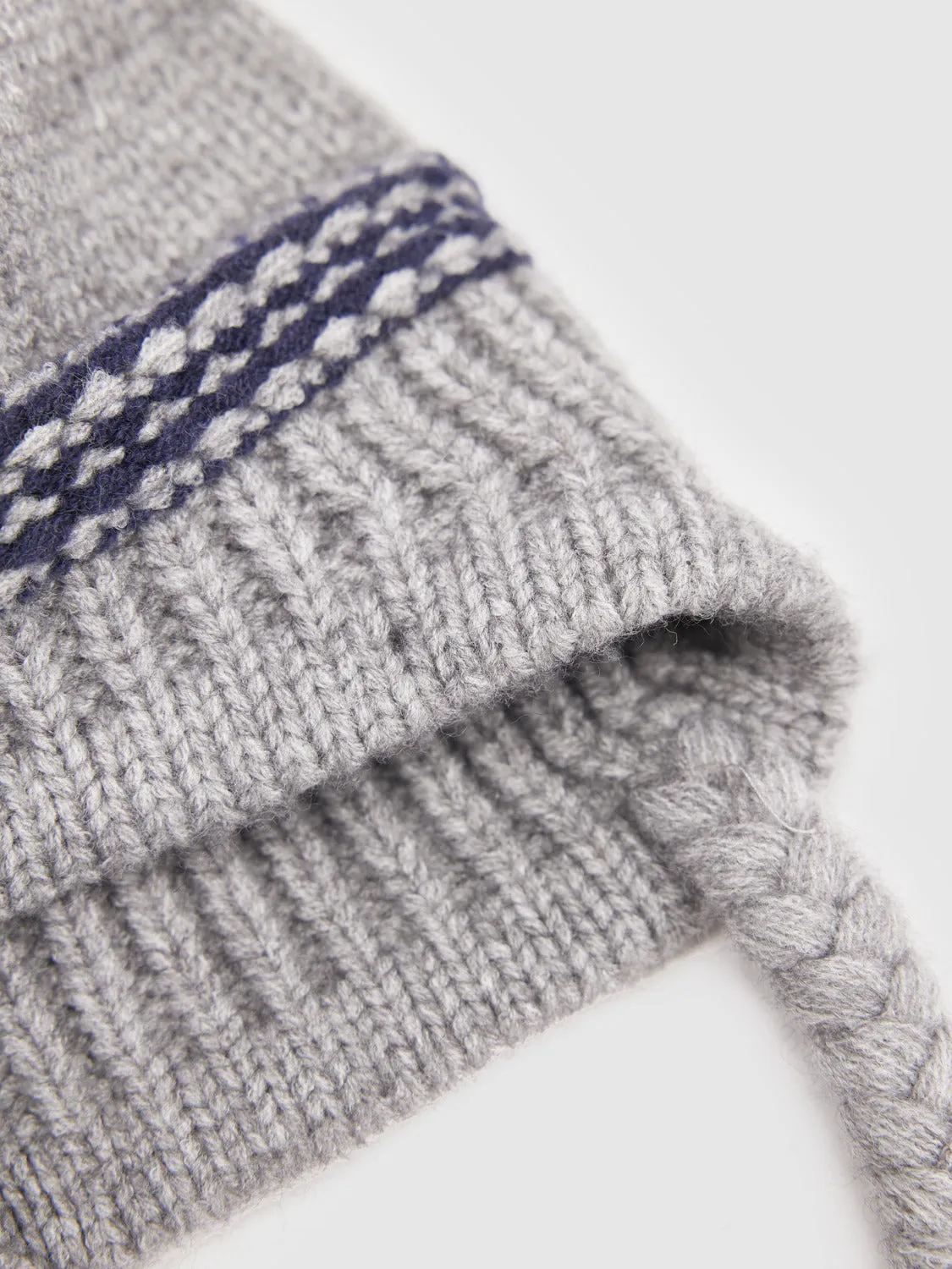 Knitted Beanie With String Decor sold by Urban Revivo product image thumbnail 5