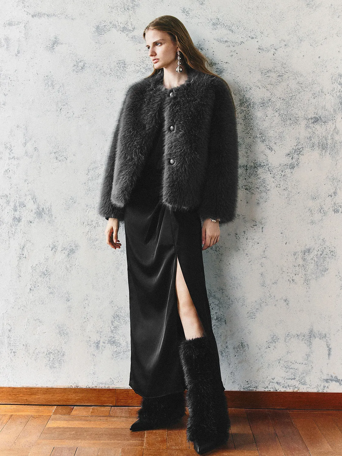 Faux Fur Jackets sold by Urban Revivo product image thumbnail 4