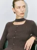 Keyhole Neck Knitted T-Shirts sold by Urban Revivo