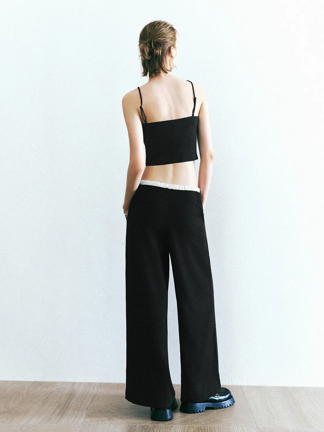 Drawstring Wide-Leg Pants sold by Urban Revivo product image thumbnail 4