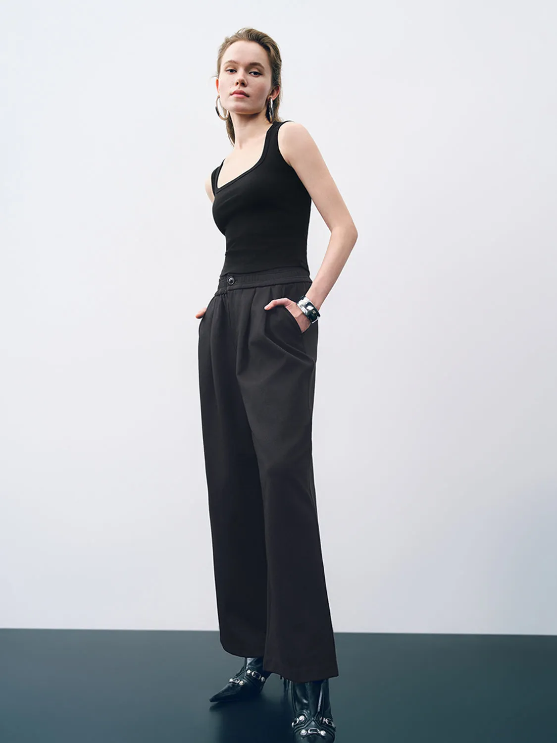 Elastic Wide-Leg Pants sold by Urban Revivo product image thumbnail 5