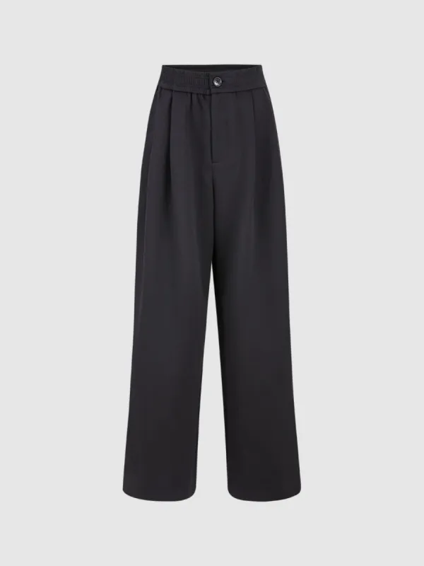 Elastic Wide-Leg Pants sold by Urban Revivo