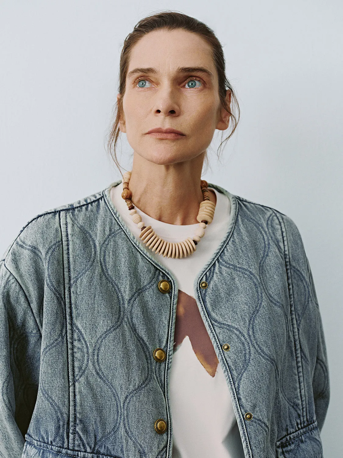 Denim Button Up Quilted Jackets sold by Urban Revivo product image thumbnail 5