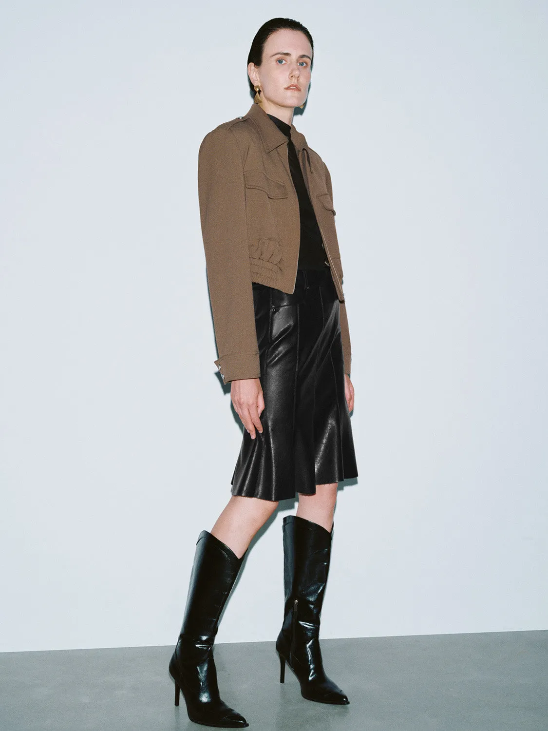 Drawstring Hem Cropped Jackets sold by Urban Revivo product image thumbnail 4