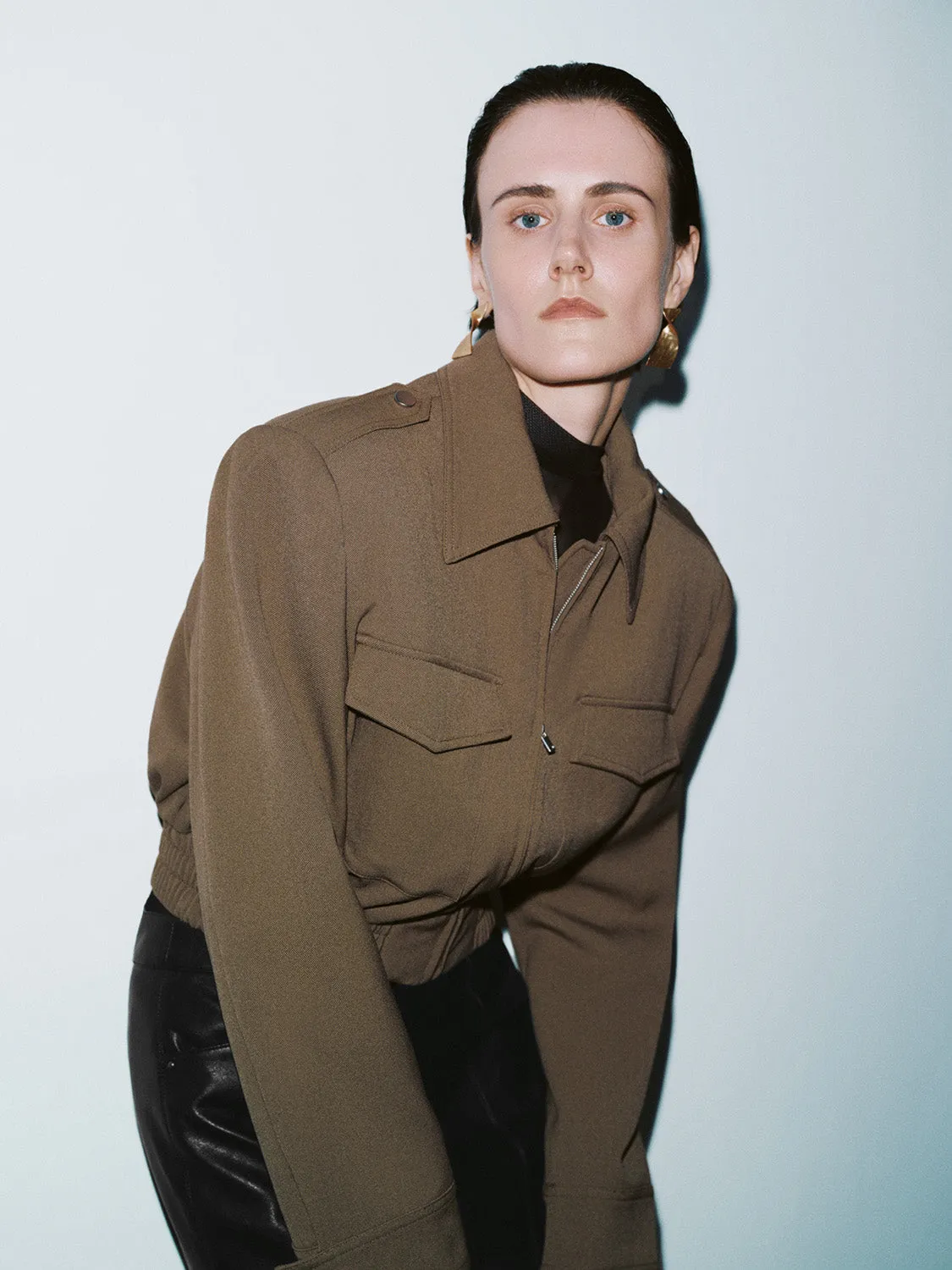 Drawstring Hem Cropped Jackets sold by Urban Revivo product image thumbnail 2