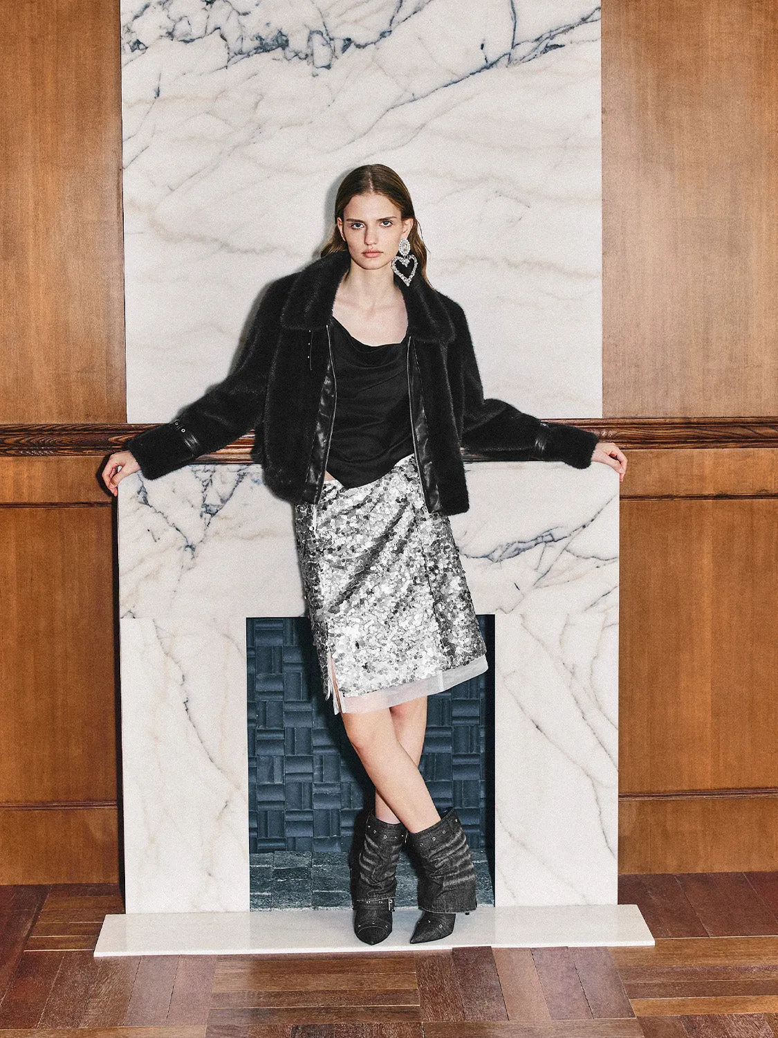 Cropped Leather Jackets sold by Urban Revivo product image thumbnail 4